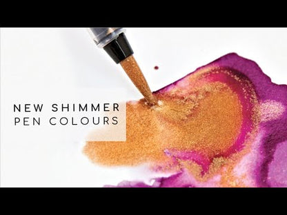 Aqua Shimmer Glitter Gloss Pen Blush Rosette / Pluma para dar Brillo Marcadores &amp; Plumones Nuvo