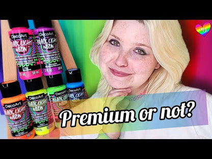 Black Light Neon Acrylic Paint Orange / Pintura para Tela Luz Neon Naranja Acrìlicos DecoArt