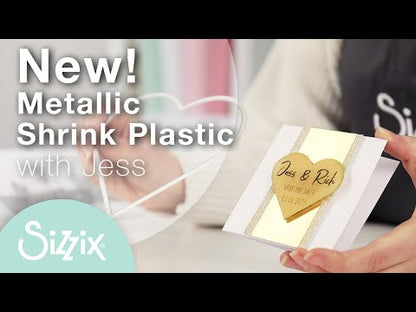 Shrink Plastic Sheets Gold 8.5 x 11&quot; / Hojas de Película Encogibles Oro Acetato y Especializados Sizzix