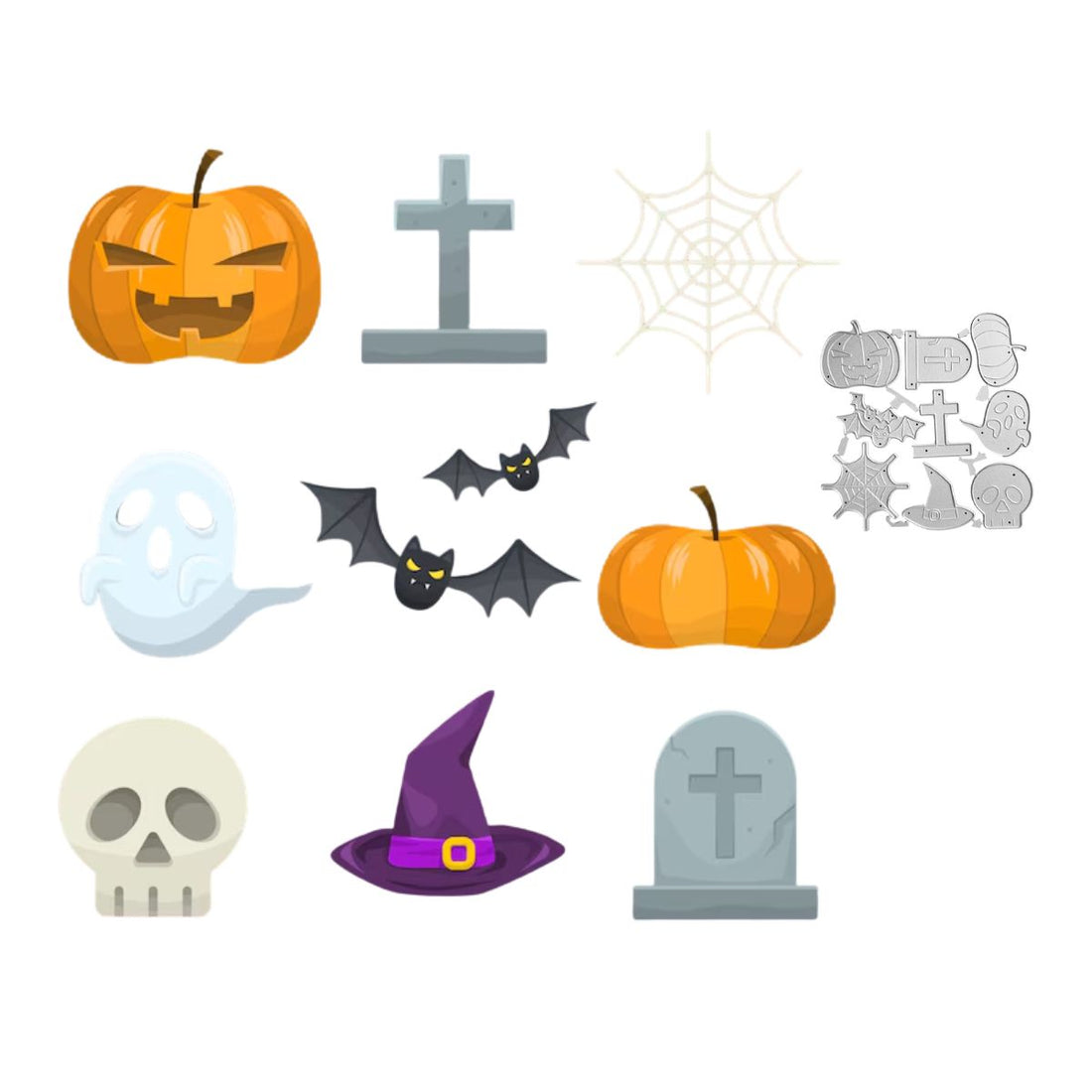 Set de Troqueles Halloween Dados de Corte / Suajes / Troqueles Hobbees