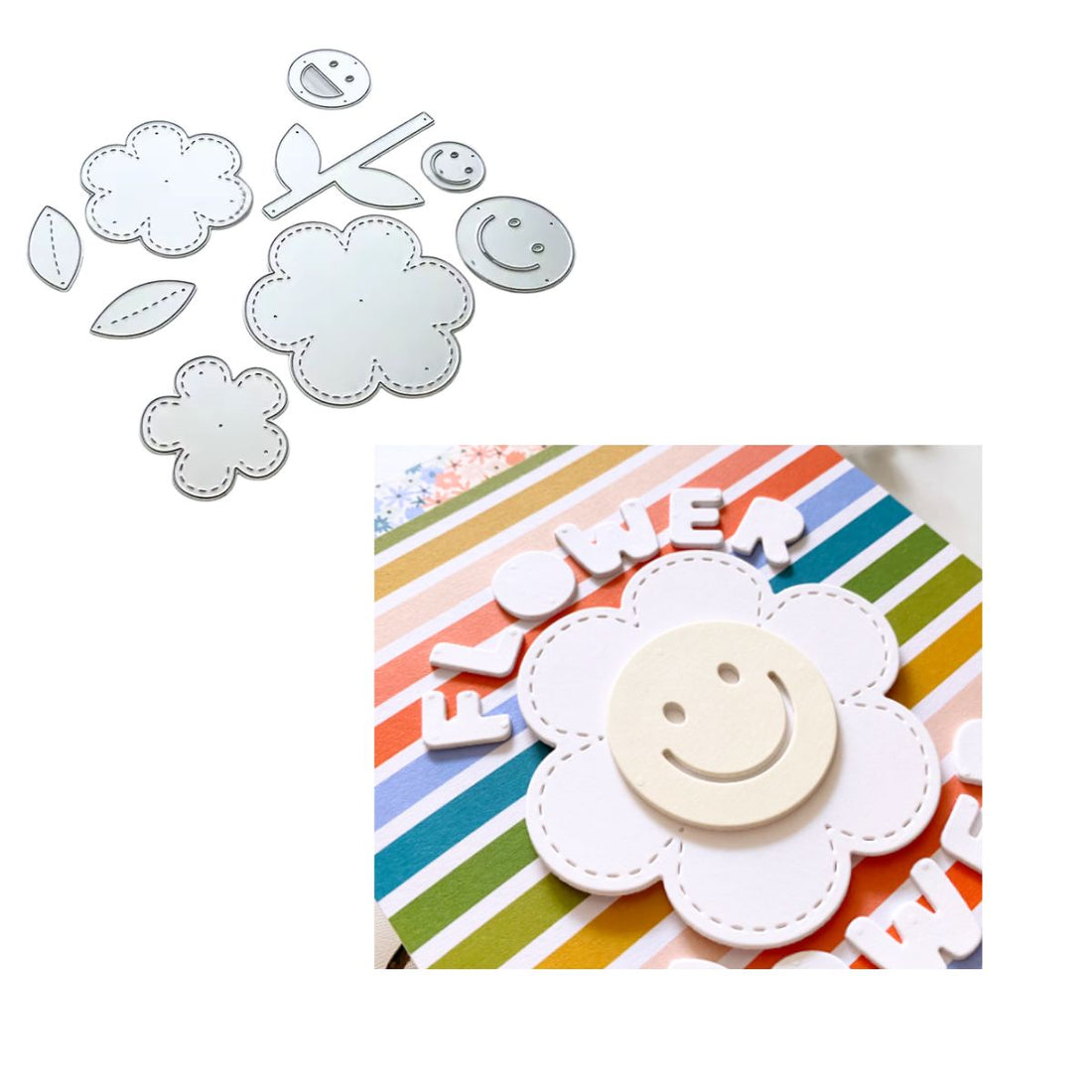 Set de Suajes o Troqueles de Flores Smiley Dados de Corte / Suajes / Troqueles Hobbees