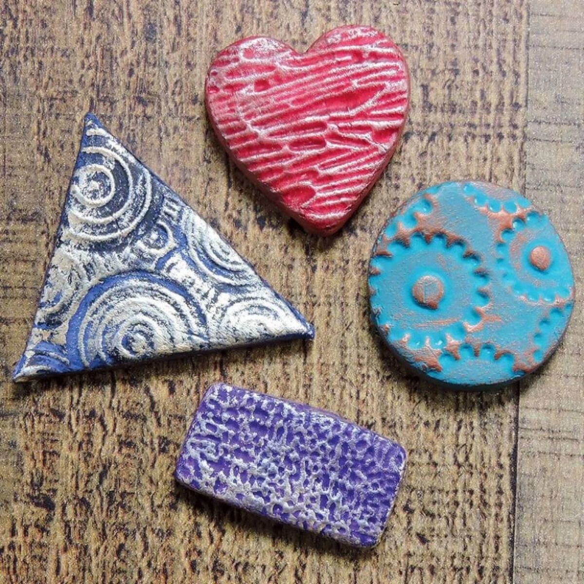 Activ-Tools Texture Sheets / 4 Hojas Texturizadoras para Arcilla Herramientas para Modelado ACTIVA