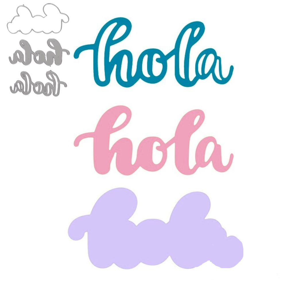 Suaje de Hola Con Contorno Dados de Corte / Suajes / Troqueles Hobbees