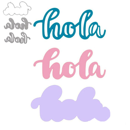 Suaje de Hola Con Contorno Dados de Corte / Suajes / Troqueles Hobbees