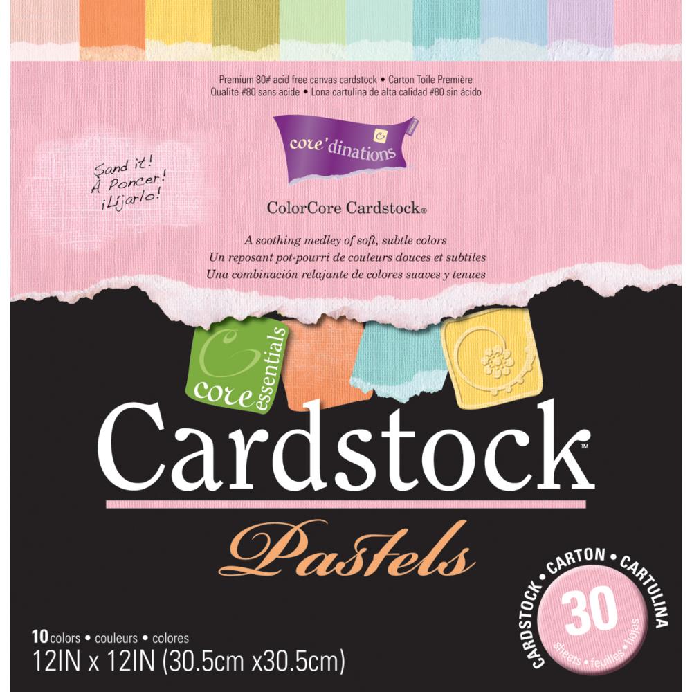 Pastels Cardstock Pad 12 X 12 / Cartulina Texturizada en Colores Pastel