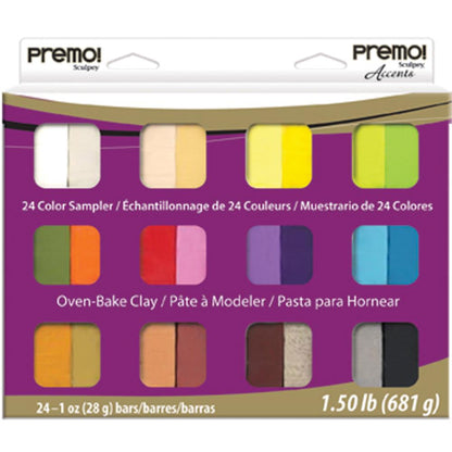 Sculpey III Polymer Clay Multipack Brights / Kit de Arcilla Polimérica Brillantes 24 pz. Modelado Sculpey