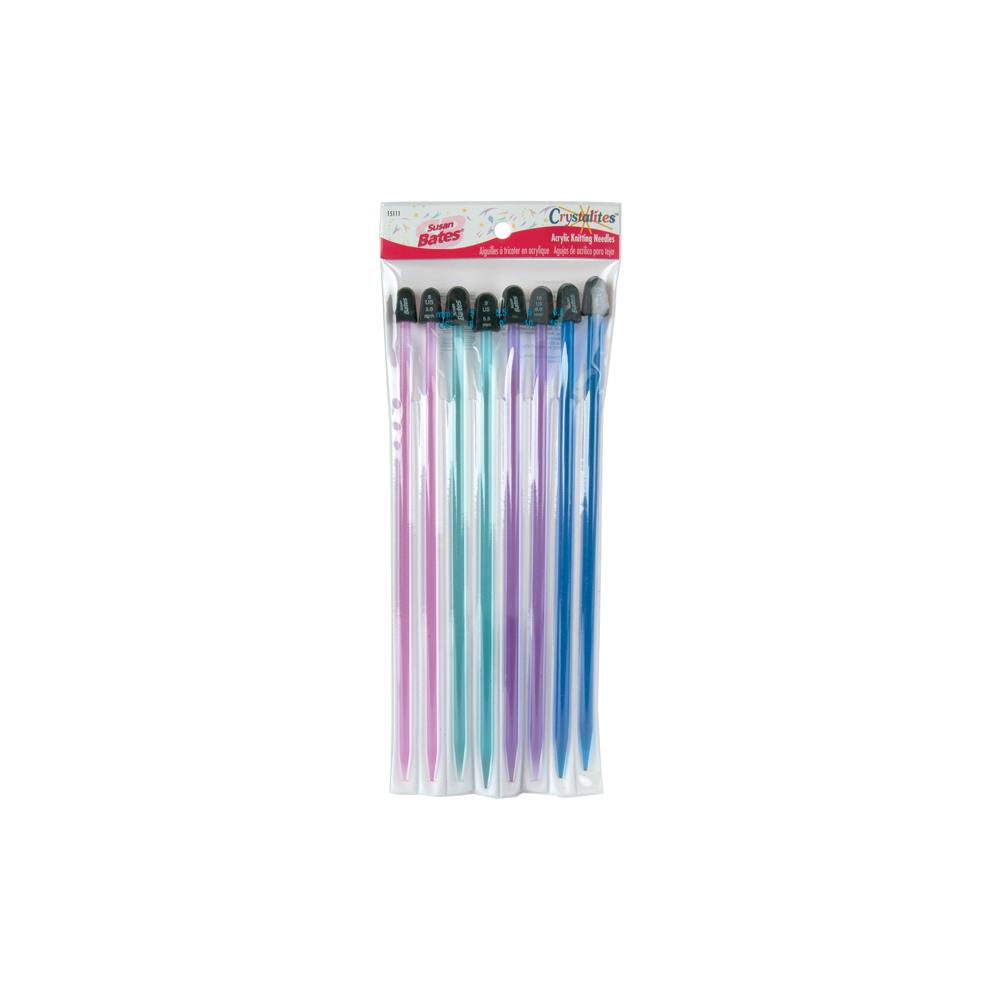 Crystalites Single Point Knitting Needles / Agujas de Acrílico para Tejer 1 punta Descontinuado Susan Bates