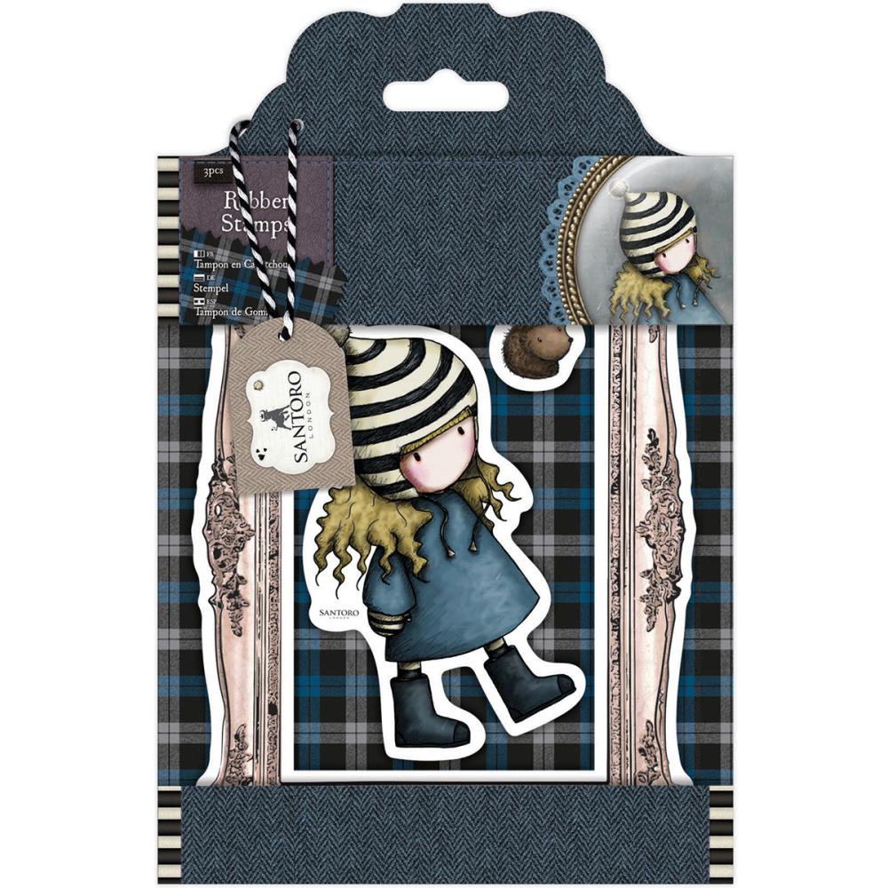 Sellos de Goma  Cling Gorjuss / Gorjuss The Friendly Headgehog Descontinuado Santoro