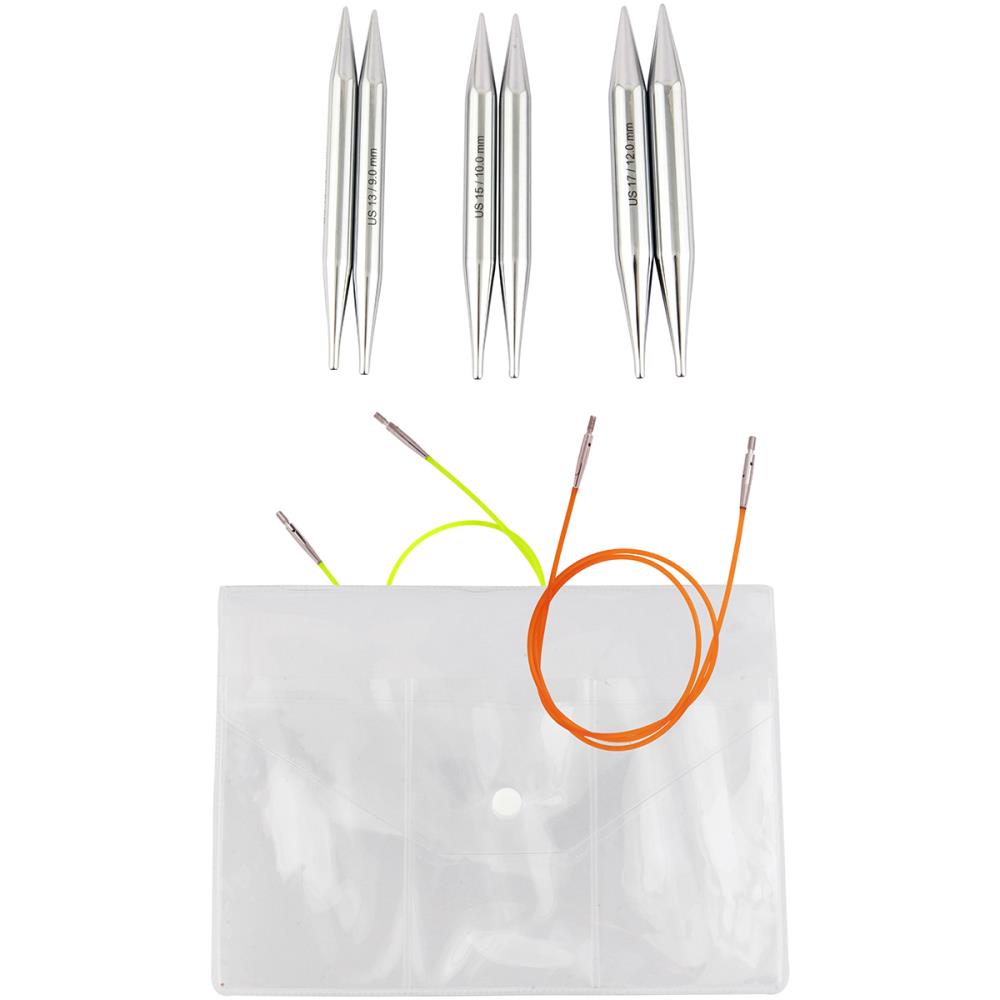 Nova Platina Chunky Interchangable Needles / Set de Agujas Gruesas