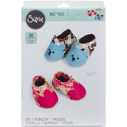 Bigz Dies Plus Baby Shoe Size 3-6 Months / Suaje de Zapatitos Descontinuado Sizzix