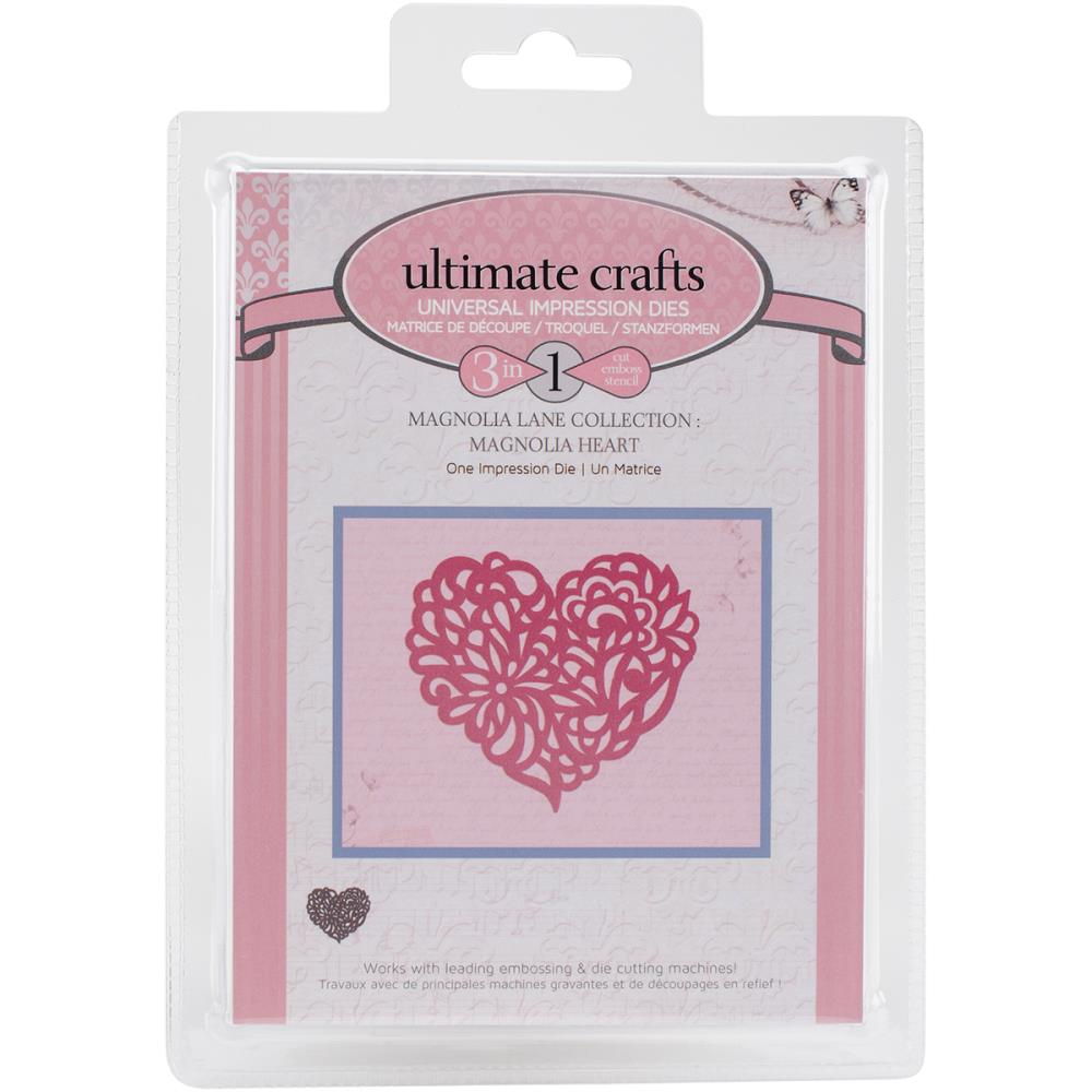 Magnolia Heart Die / Suaje de Corazón Caladito Dados de Corte / Suajes / Troqueles Ultimate Crafts