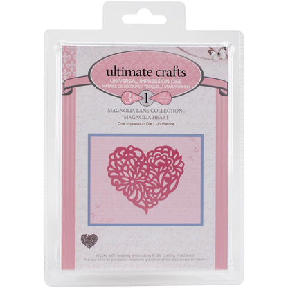 Magnolia Heart Die / Suaje de Corazón Caladito Dados de Corte / Suajes / Troqueles Ultimate Crafts