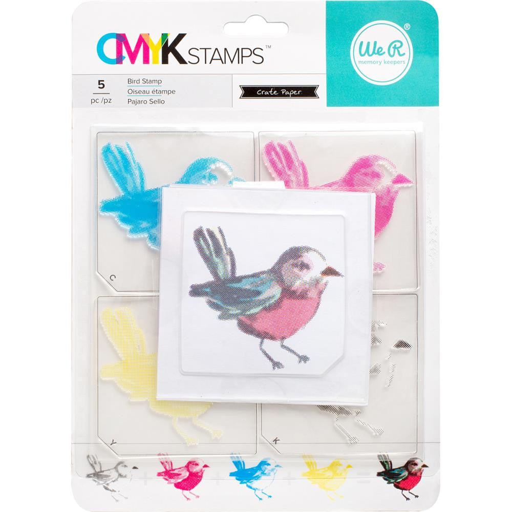CMYK Bird Stamps / Sellos de Polímero para usarse en Capas