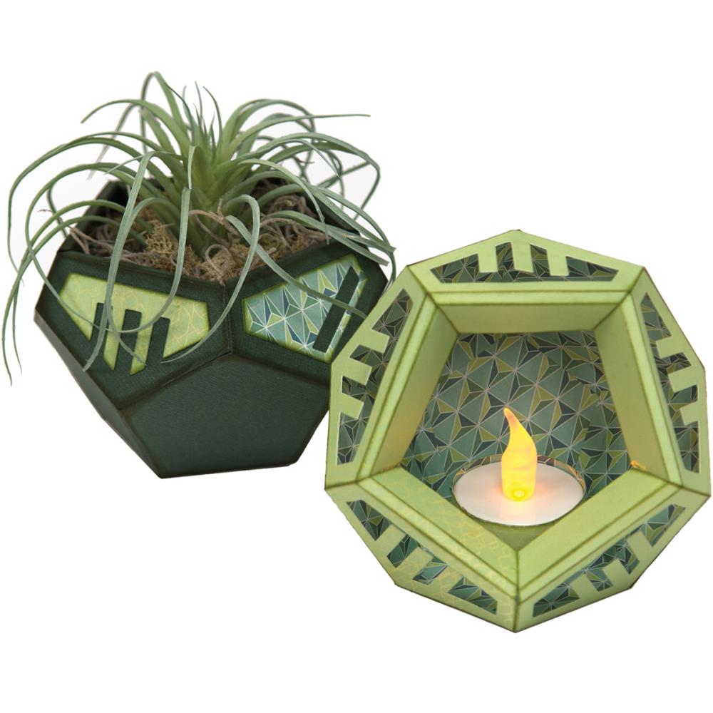 Geometric Holder 3D Die / Suaje de Contenedor 3D Descontinuado Sizzix