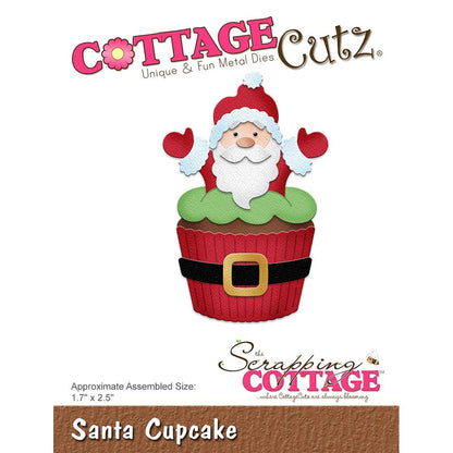 Santa Cupcake Die /  Suaje de Santa en Panquecito Descontinuado Cottage Cutz