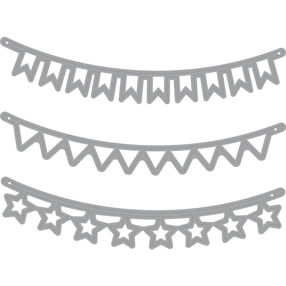 Celebration Flags Dies / Suajes de Banderines Descontinuado Elizabeth Craft Designs