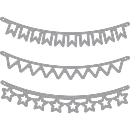 Celebration Flags Dies / Suajes de Banderines Descontinuado Elizabeth Craft Designs