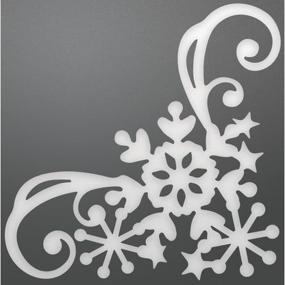 Christmas Die Mini Winter Corner Die / Suaje de Esquina Copo de Nieve Descontinuado Couture Creations
