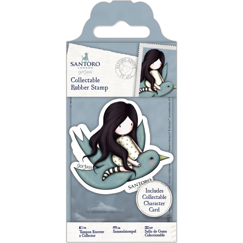 Gorjuss Rubber Stamp 59 Flying Above It All / Gorjuss Sello Cling Volando Descontinuado Santoro