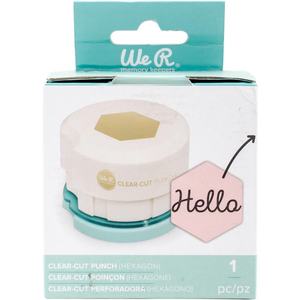 Clear Cut Punch 2" Hexagon / Perforadora de Hexágonos Descontinuado We R Memory Keepers