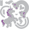 Thinlits Unicorn &amp; Rainbows Dies /  Folder de Grabado, Suaje de Unicornio y Arcoiris
