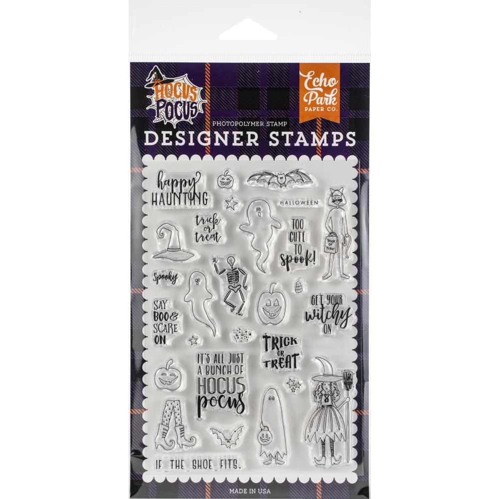 Happy Haunting Clear Stamps / Sellos de Polímero Halloween Descontinuado Echo Park