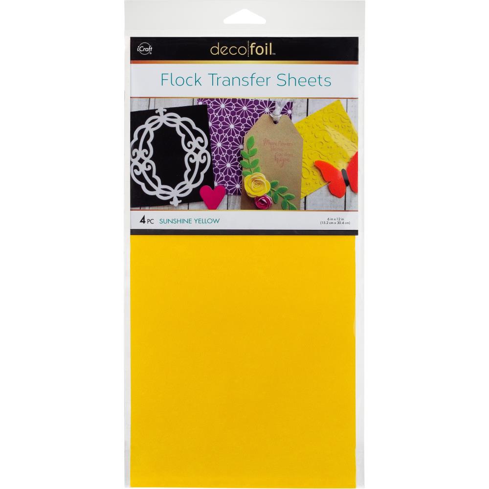 Flock Transfer Sheets Sunshine Yellow / Papel Transfer de Terciopelo Amarillo DESCONTINUADO iCraft
