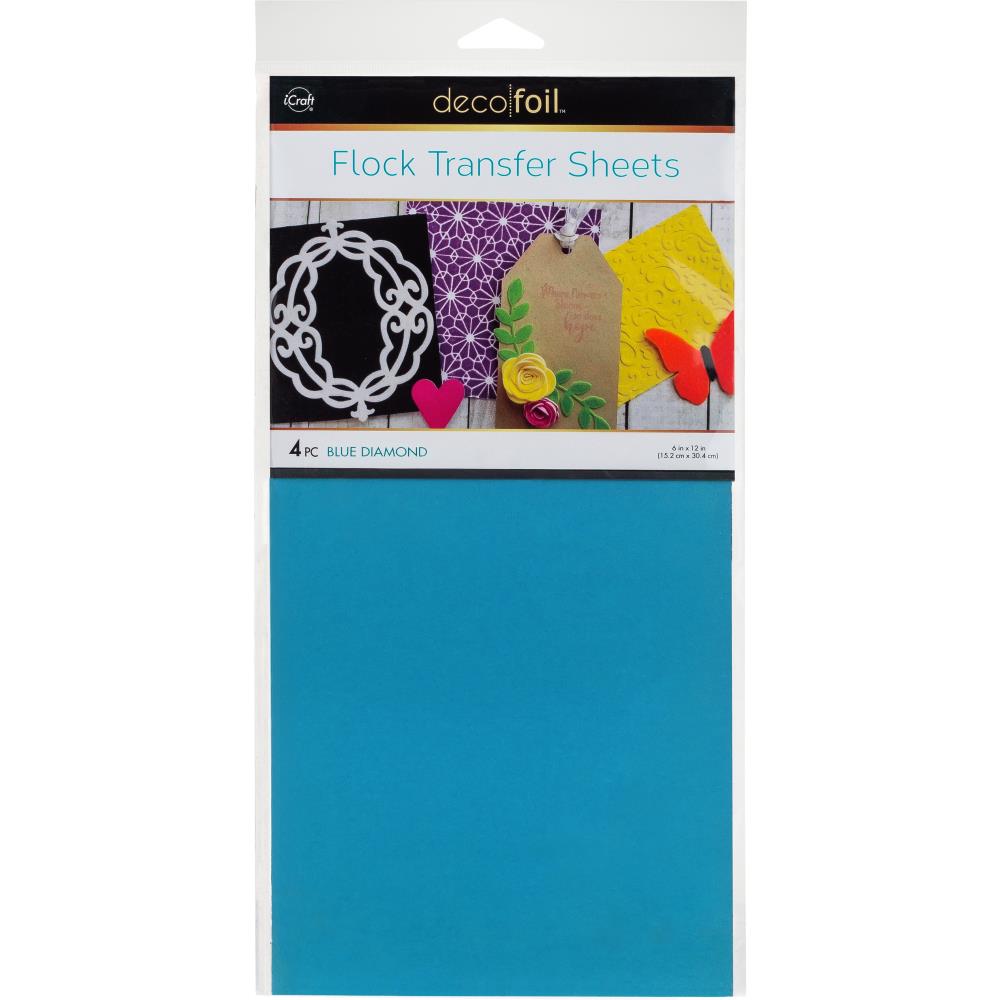 Flock Transfer Sheets Blue Diamond / Papel Transfer de Terciopelo Azul Descontinuado iCraft
