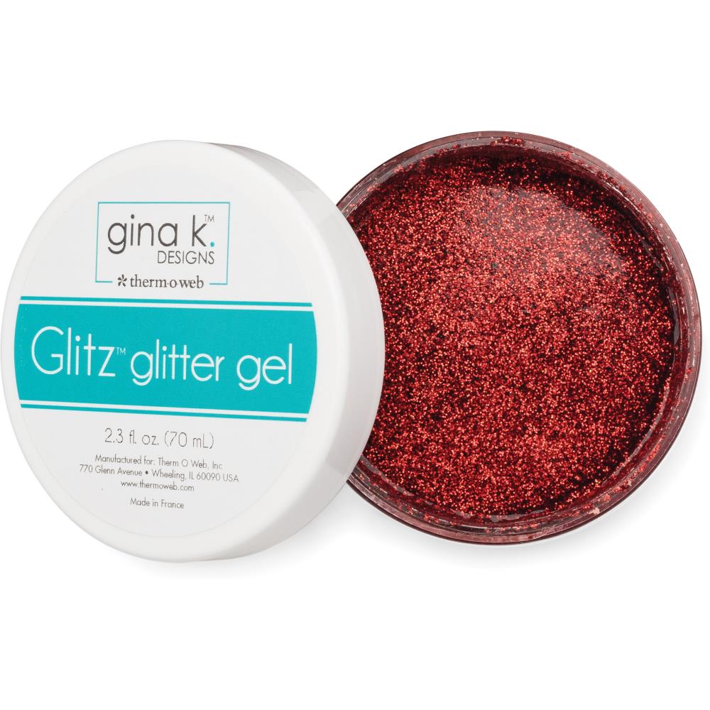 Gina K Designs Glitz Glitter Gel Red Velvet / Gel Diamantina Rojo