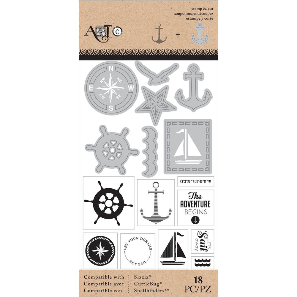 Nautical Stamp & Die Set / Sellos y Suajes Nautico