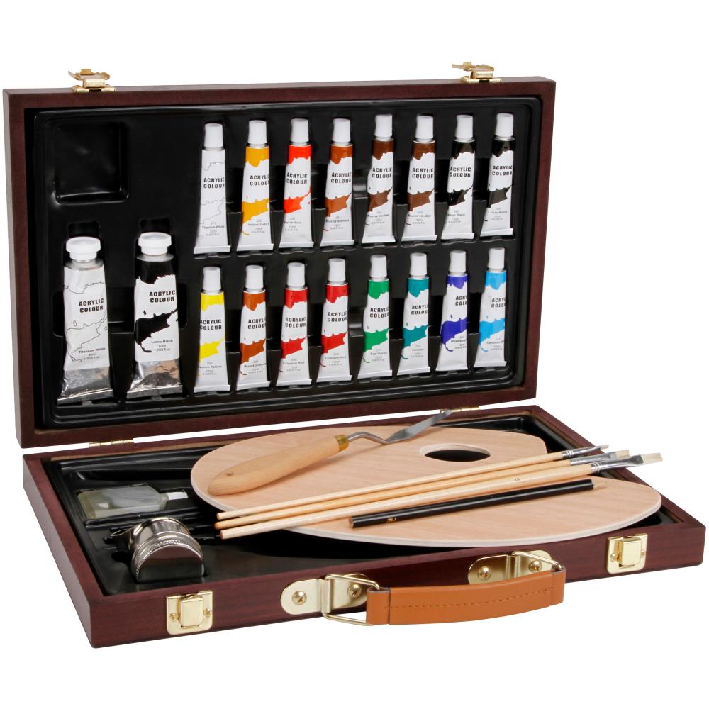 Studio 71 Box Art Set Acrylic Set / Estuche para Pintar Acrílico 27 piezas Descontinuado Darice