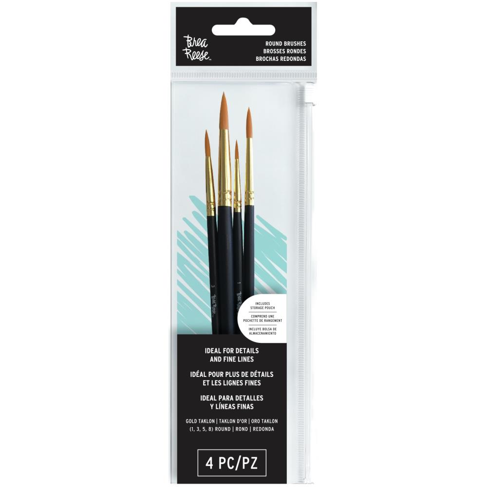 Paint Brush Set Round / 4 Pinceles Redondos Pinceles y Brochas Brea Reese