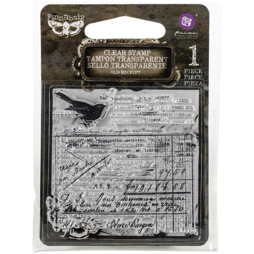 Old Receipt Cling Stamps / Sellos de Goma Recibo Antigüo Descontinuado Prima Marketing
