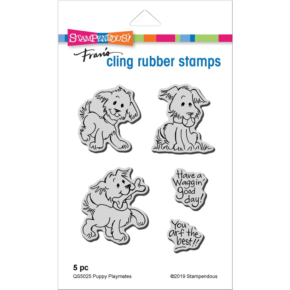 Puppy Playmates Cling Stamps / Sellos de Cachorros Descontinuado Stampendous