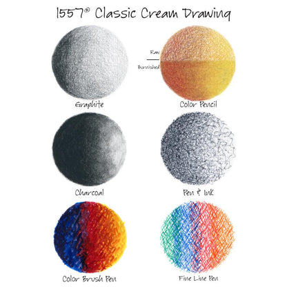 1557 Classic Cream Drawing Pad 9 x 12" / Block de Dibujo Crema Papel para Arte Canson