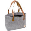 Gray Felted Wool Designer Project Handbag / Bolsa de Lana Afelpada para Tejido