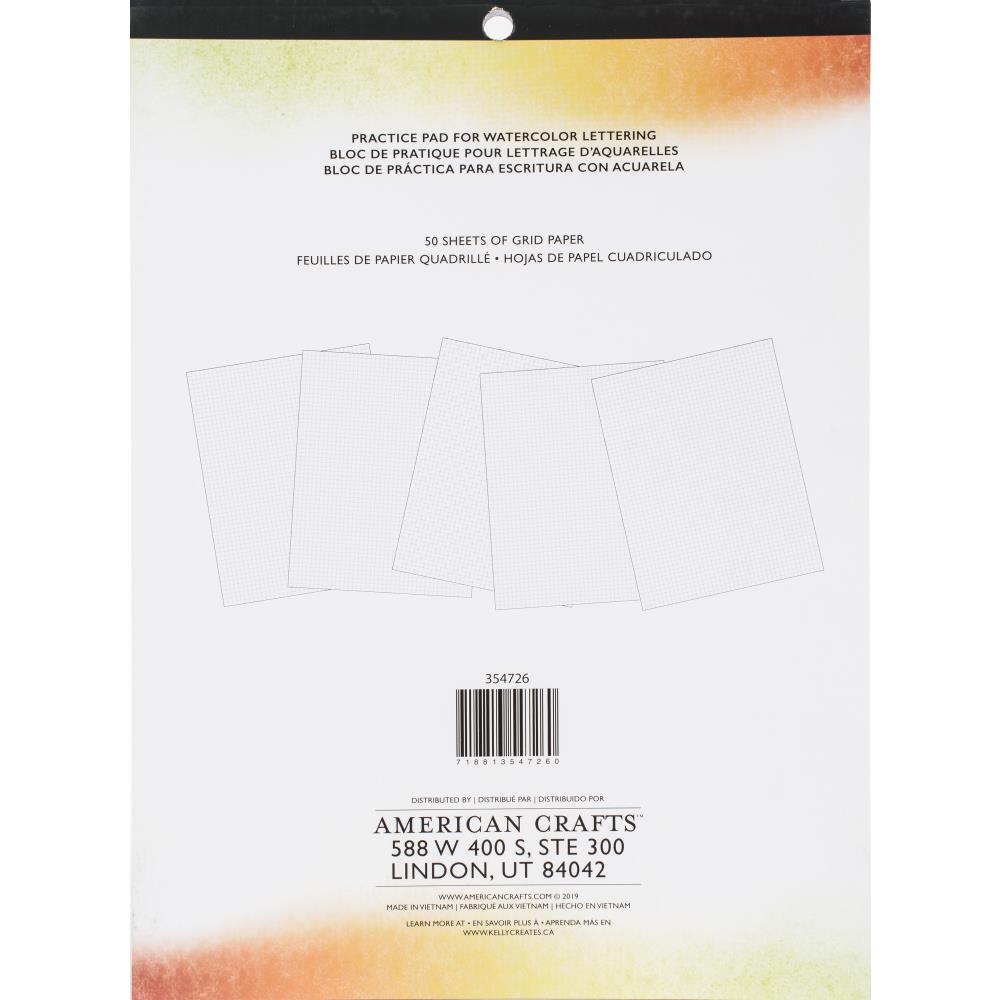 Watercolor Brush Lettering Paper Pad / Block para Caligrafia en Acuarela  Kelly Creates