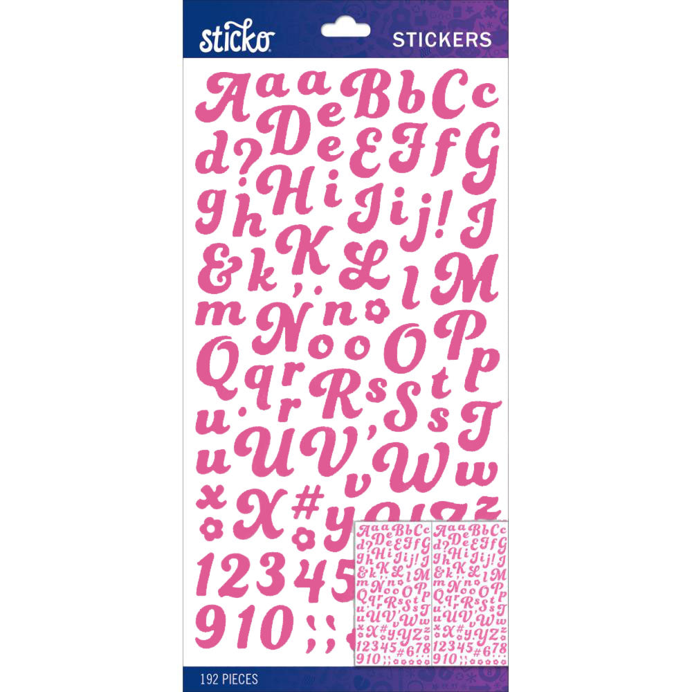 Pink Funkydori Alphabet Stickers / Estampas de Alfabeto Rosa