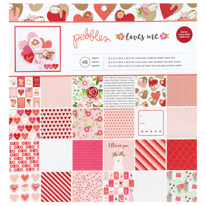 Paper Pad Loves Me / Block de Papel Amor Descontinuado Pebbles