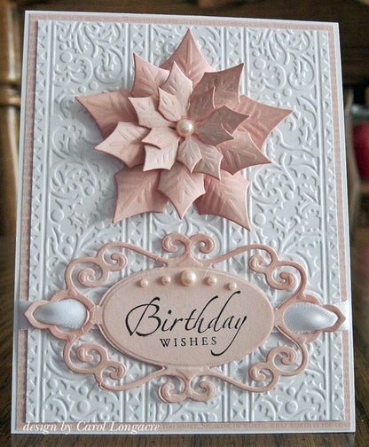 Layered Poinsettia Dies and Emboss / Suaje y Realce Flor Navideña Descontinuado Spellbinders