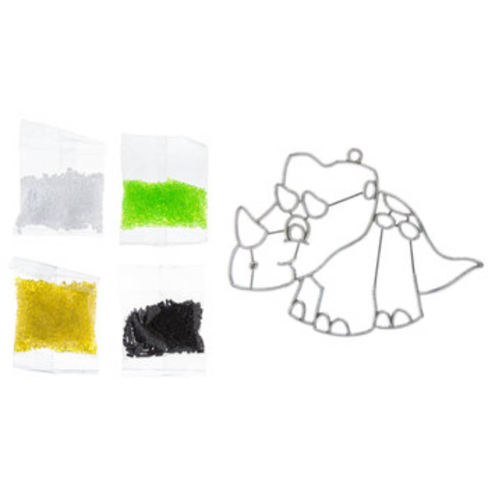 Makit &amp; Bakit Suncatcher Kit Dinosaur / Kit Vitral de Dinosaurio Manualidades para Niños Colorbok