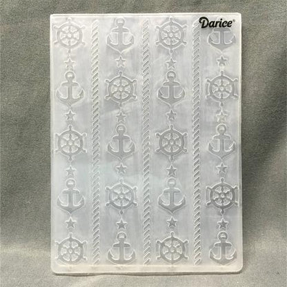 Nautical Theme Embossing Folder / Folder de Grabado Náutico Descontinuado Darice