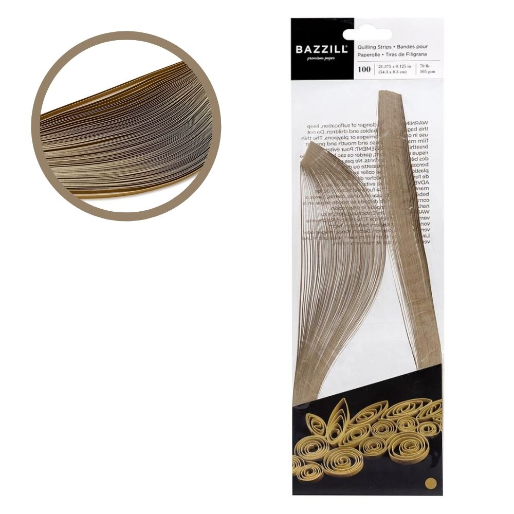 Quilling Strip Paper Pack Gold / Tiras de Papel para Filigrana Oro