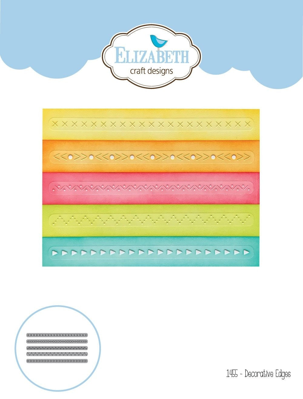 Decorative Edges 1 Dies / Suajes de Border Decorativos Descontinuado Elizabeth Craft Designs