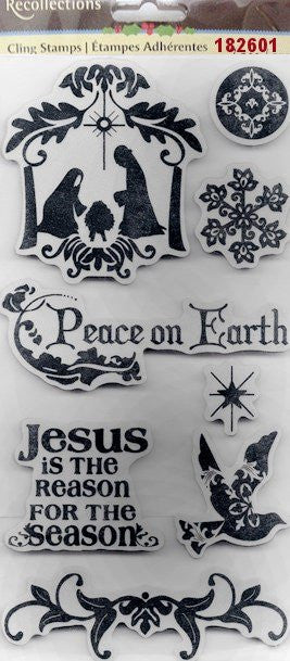 Sellos de Goma Cling Paz en la Tierra / Peace on Earth 182601 Descontinuado Recollections