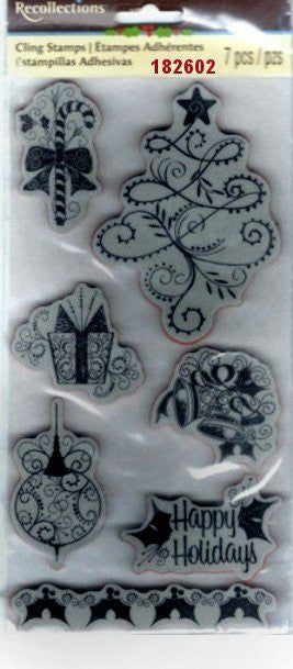 Christmas 182602 / Sellos de Goma Cling Navidad Descontinuado Recollections