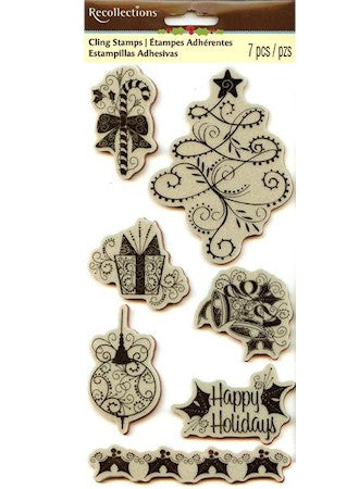 Christmas 182602 / Sellos de Goma Cling Navidad Descontinuado Recollections