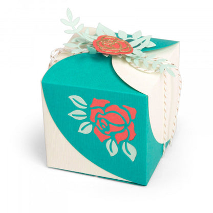 Thinlits Wrap Favor Box Die / Suaje de Cajita Cuadrada Flor Descontinuado Sizzix
