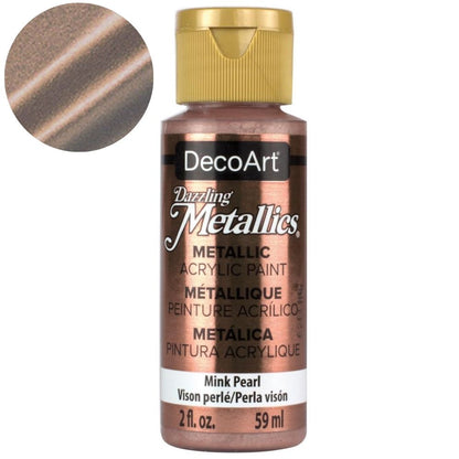 Dazzling Metallics Mink Pearl Acrylic Paint / Pintura Acrílica Perla Metálica Descontinuado DecoArt