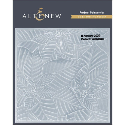 Perfect Poinsettias 3D Embossing Folder / Folder de Grabado Nochebuena Descontinuado Altenew